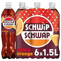 SCHWIPSCHWAP, The Original - Caffeinated Cola Soft Drink with Orange in Bottles Made from 100% Recycled Material, Disposable (6 x 1.5 L)