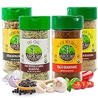 Keto Seasoning Set by Flavor Seed, All Organic Keto Spice Blends for Beef, Chicken, Seafood, Salad, Vegetables, Steak Rub | Non-GMO, No Fillers or By-Products, Eat Gluten Free Clean Keto