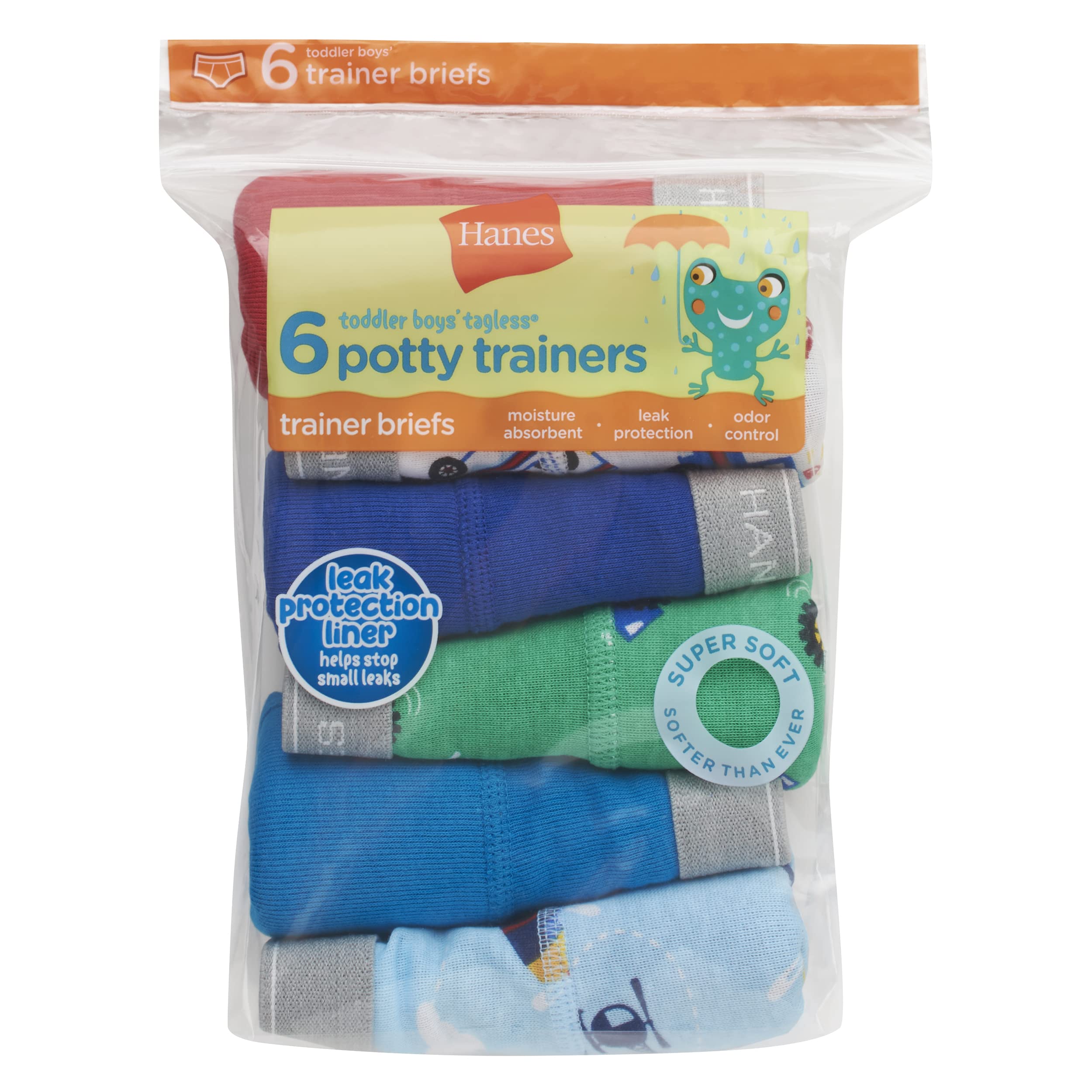 Hanes boys Hanes Toddler Boys' Potty Trainer Underwear, Boxer Briefs & Briefs Available, 6-pack