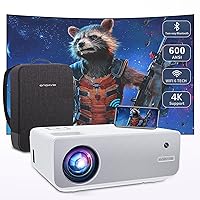 Projector, Outdoor Projector 4K Supported, 600ANSI 20000 LUMENS, ONOAYO 1080P Movie Projector for Outdoor Use with WiFi Bluetooth, Compatible with iOS/Android/PC/PS4/TV Stick/HDMI/USB