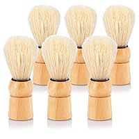 JUVITUS Shaving Brush - Boar Bristles & Wooden Handle - 6 Pack