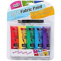 TULIP Soft Fabric Paint Primary, 0.9 Ounce (Pack of 5), Multicolor, 4 Fl Oz