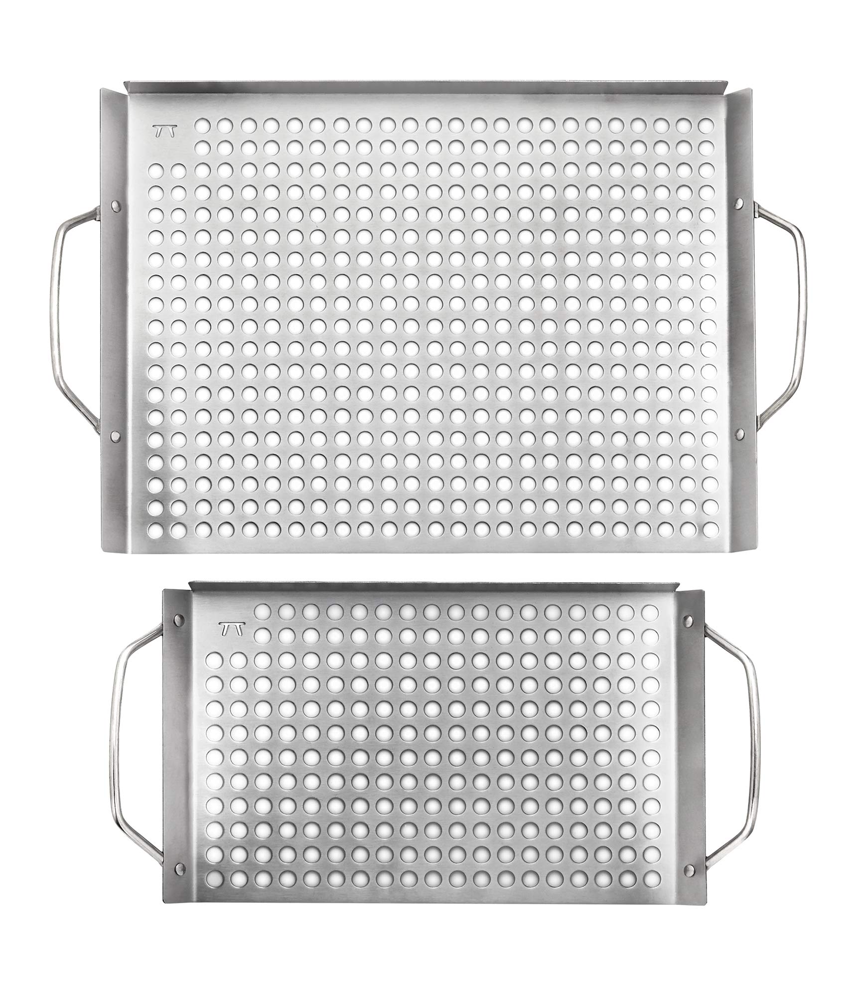 Outset 76630 Stainless Steel Grill Topper Grid, Set of 2, 11