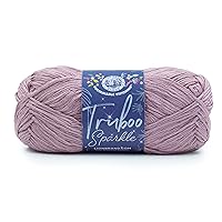 Lion Brand Yarn (1 Skein) Truboo Sparkle Yarn, Truffle