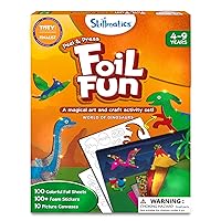 Skillmatics Art & Craft Activity - Foil Fun Dinosaurs, No Mess Art for Kids, Craft Kits & Supplies, DIY Creative Activity, Gifts for Boys & Girls Ages 4, 5, 6, 7, 8, 9, Travel Toys