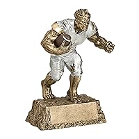 Monster Football Trophy | Football Beast Award - 6.75 Inch or 9 Inch Tall - Engraved Plate Upon Request