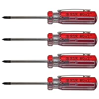 4 Pack of Pocket-Clip Phillips #0 Screwdrivers with Magnetized Tips by EX ELECTRONIX EXPRESS
