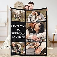 Livole Custom Blanket with Picture Customized Flannel Blanket Personalized Photo Throw Blanket with Image/Text Customized Blanket Gift for Friends Halloween Christmas (50x60in)