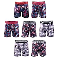 Spiderman Boys Boxer Brief Multipacks with Multiple Print Choices Available in Sizes 4, 6, 8, 10, and 12, 7-Pack Athletic Boxer Brief_Miles Morales, 8