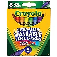 Ultra Clean Large Washable Crayons, School Supplies, 8 Count