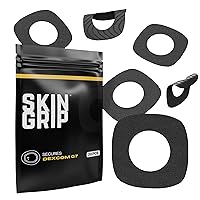 Skin Grip Adhesive Patches for Dexcom G7 CGM with Cutout – Waterproof & Sweatproof Adhesive for 10-14 Days, Pre-Cut Adhesive Medical Tape, Continuous Glucose Monitor Sensor Cover – 20 Pack, Black