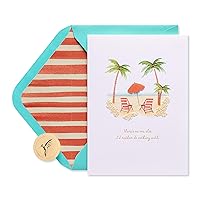 Papyrus Blank Romantic Card (Beach)