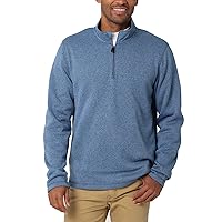 Wrangler Authentics mens Long Sleeve Fleece Quarter-Zip Sweater