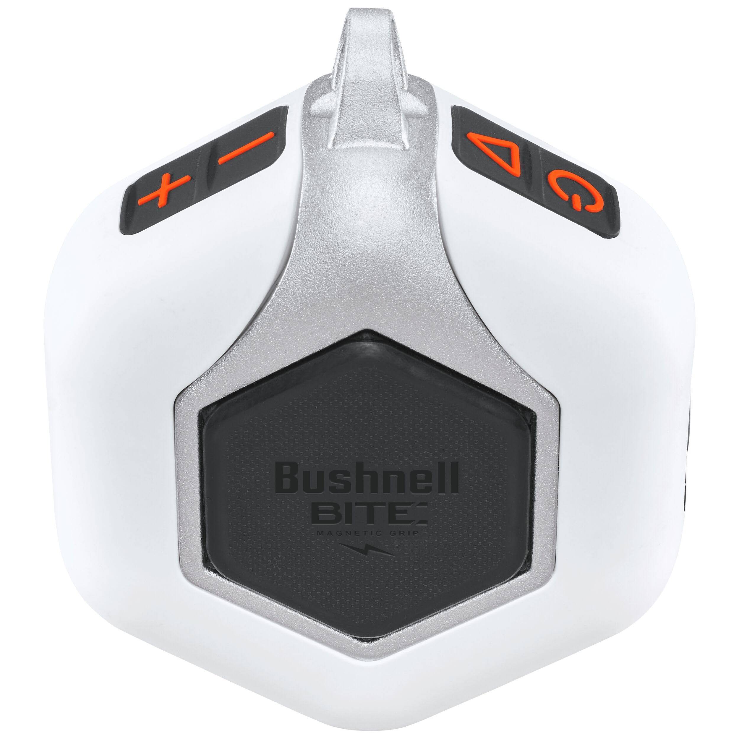 Bushnell Golf Wingman Mini GPS Speaker - Audible & Accurate Distances, Multiple Mounting Options for Cart or Walking (White/Orange)