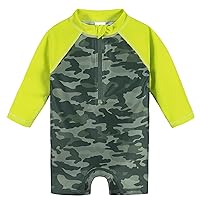 Baby-Boys Toddler Long Sleeve One Piece Sun Protection Rashguard Swimsuit