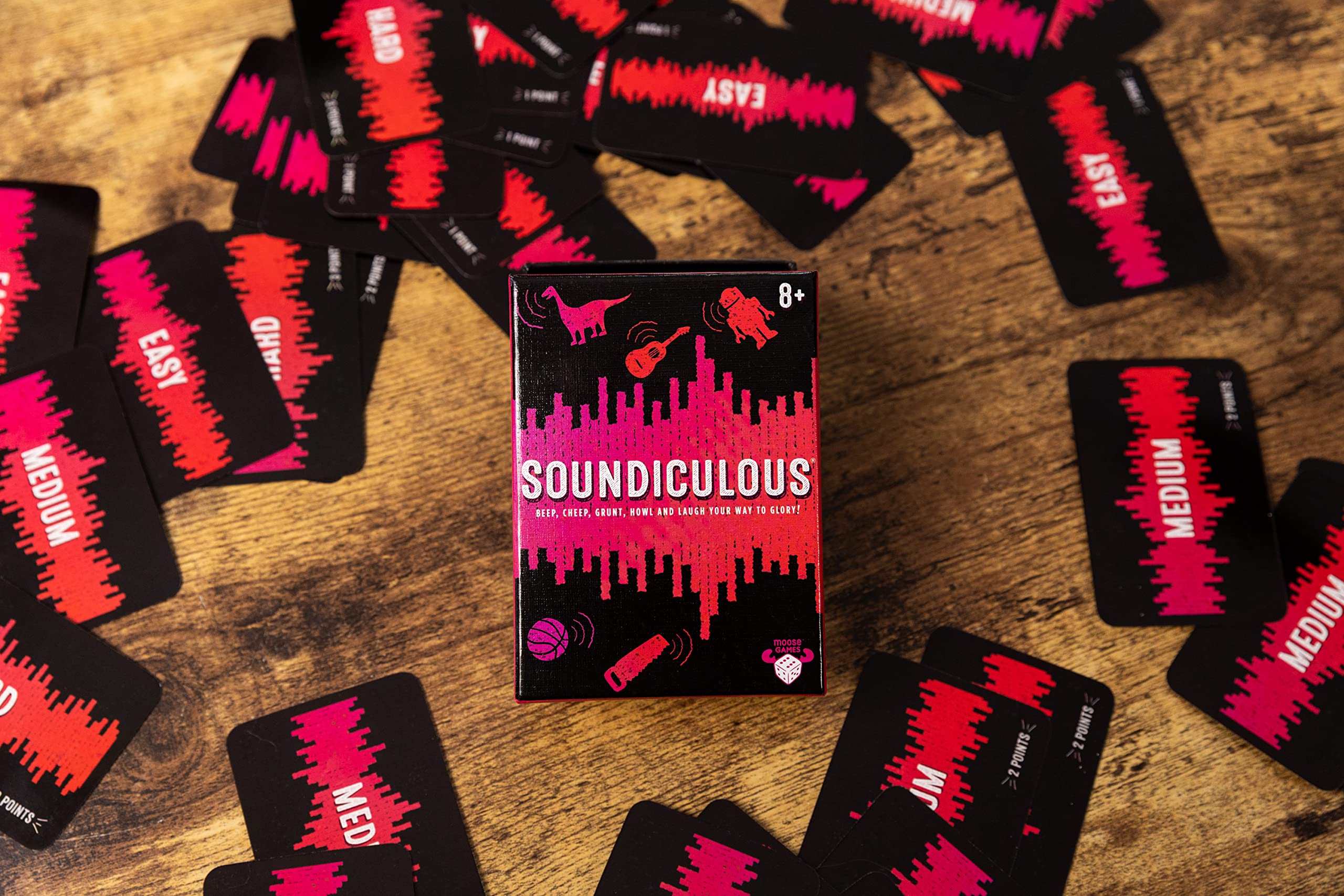 Soundiculous - Moose Games: The Hilarious Pocketsize Party Game of Ridiculous Sounds That Gets The Whole Family Laughing