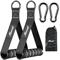 Handles for Fitness Bands, for Resistance Bands, Grey/Red Strength Training and Cardio Training Fitness Equipment, 2 Pieces One Handle, Resistance Bands Accessories Replacement Training on Pulley Cable Pull Power Tower