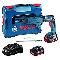 Bosch Professional 18 V System Battery Drywall Screwdriver GSR 18V-EC TE (including 2 x 5.0Ah Battery, Quick Charger, Magazine Attachment with Bit MA 55, L-BOXX 136)