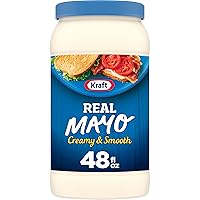 Real Mayo Creamy & Smooth Mayonnaise - Classic Spreadable Condiment for Sandwiches, Salads and Dips, Made with Cage-Free Eggs, For a Keto and Low Carb Lifestyle, 48 fl oz Jar