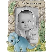 Precious Moments Baby Dinosaur Picture Frame | You’re Dino-mite Resin/Glass Photo Frame | 4x6 Photo | Dinosaur Nursery Decor | Baby Shower Gift