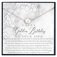 23rd Birthday Gift for Women Birthday Gift for 23 Year Old Girl Gifts for Her Bday Gift Ideas for 23 Birthday Jewelry Gift for Women Age 23 - Swarovski Pearl Necklace