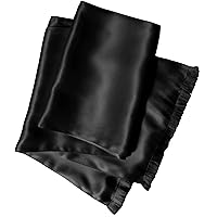 Classic Silk Aviator Scarf for Men - Double Layered 100% Satin Silk