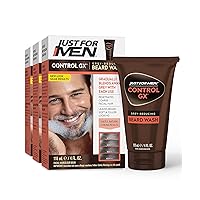 Control GX Grey Reducing Beard Wash Shampoo, Gradually Colors Mustache and Beard, Leaves Facial Hair Softer and Fuller, 4 Fl Oz - Pack of 3 (Packaging May Vary)