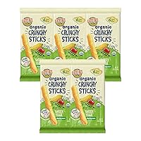 Organic Baby Food, Dissolvable Teething Snack for Babies 6 Months and Older, Garden Veggie Crunchy Sticks, .56 oz Pack (Pack of 5)
