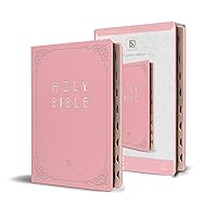 KJV Holy Bible, Giant Print Thinline Large format, Pink Premium Imitation Leathe r with Ribbon Marker, Red Letter, and Thumb Index KJV Holy Bible, Giant Print Thinline Large format, Pink Premium Imitation Leathe r with Ribbon Marker, Red Letter, and Thumb Index Paperback