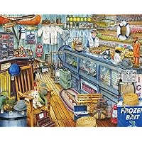 Springbok Puzzles - The Bait Shop - 1000 Piece Jigsaw Puzzle - Large 30 Inches by 24 Inches Puzzle - Made in USA - Unique Cut Interlocking Pieces