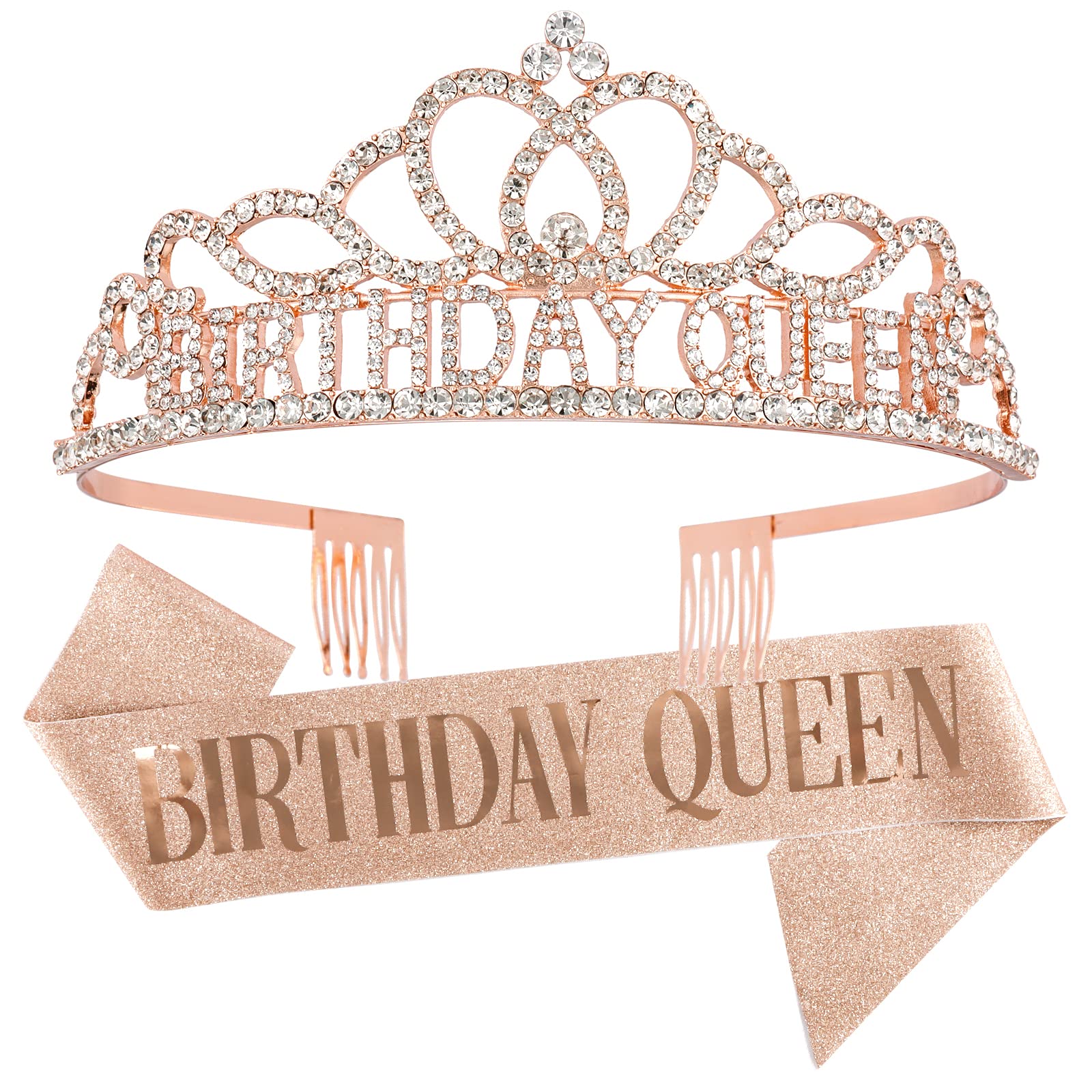 Mua CAVETEE Rose Gold Birthday Crowns for Women Birthday Queen ...