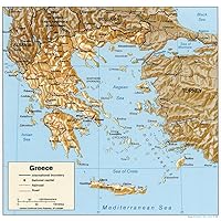 Gifts Delight Laminated 24x24 Poster: Greece map CIA