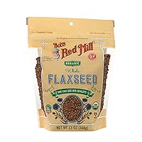 Bob's Red Mill Organic Whole Flaxseeds - 13 oz (Pack of 1), Gluten Free, Raw, Non GMO, Sproutable, Keto Friendly, Paleo