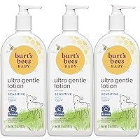 Burt's Bees Baby Ultra Gentle Lotion with Aloe for Sensitive Skin, Pediatrician Tested, 99.0% Natural Origin, Pack of 3