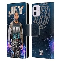 Head Case Designs Officially Licensed WWE Portrait Jey USO Leather Book Wallet Case Cover Compatible with Apple iPhone 11