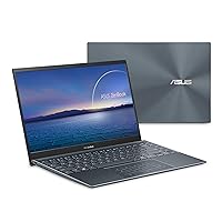 ASUS ZenBook 14 Ultra-Slim Laptop 14” FHD Display, AMD Ryzen 7 5800H CPU, Radeon Vega 7 graphics, 16GB RAM, 1TB PCIe SSD, NumberPad, Windows 11 Pro, Pine Grey, UM425QA-EH74