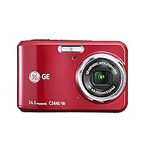 General Imaging Digital Camera with 14MP, 4X Optical Zoom, 2.7-Inch LCD with Auto Brightness and 27mm Wide Angle Lens (Red) C1440W-RD