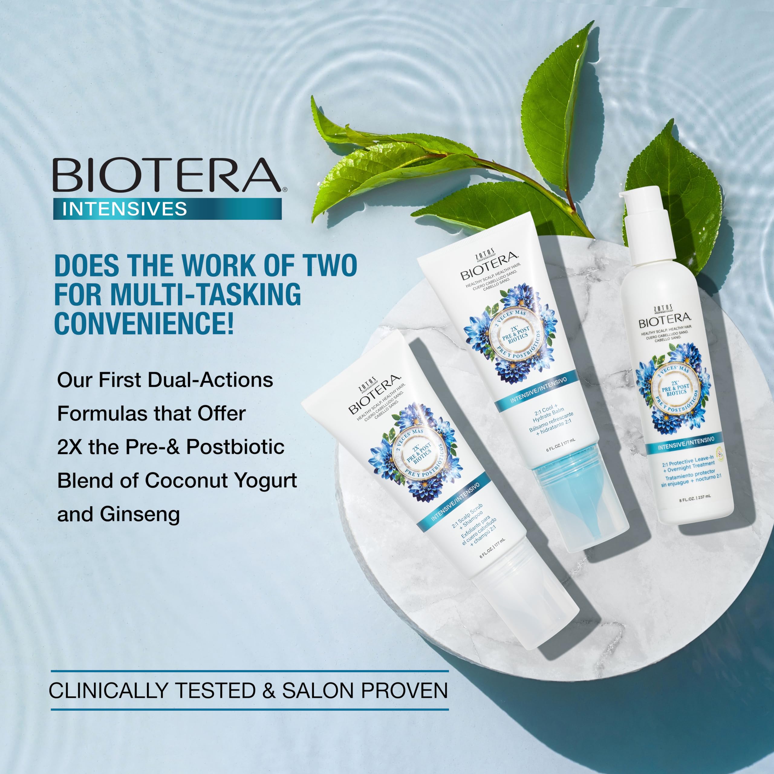 Biotera Intensives 2:1 Protective Leave-In + Overnight Treatment | Vegan & Cruelty Free | Paraben & Sulfate Free | Color-Safe | 8 Fl Oz