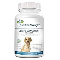 Dental Care for Dogs, Daily Supplement for Healthy Dog Gums and Teeth with Organic Kelp, Strawberry Leaf, Pumpkin Seed for Dog Mouth and Teeth Cleaning, 120 Chewable Tablets