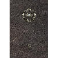 Monogram Cancer Notebook: Blank Diary Journal Log Notebook (Monogram Aged 150 Lined)
