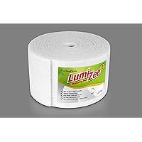 Non-Scratch White Scrubbing Pads Roll 19ft Economy Size Sponge Scouring Pad 19ft x 6in x 0.3in (6m x 15cm x 8mm) Tough Stains for Cleaning Pans Dishes Stoves Kitchen Bathroom Sinks Pots Walls Windows