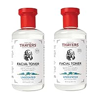 THAYERS Alcohol-Free, Hydrating, Unscented Witch Hazel Facial Toner with Aloe Vera Formula, Vegan, Dermatologist Tested and Recommended, 8.5 Oz (Pack of 2)