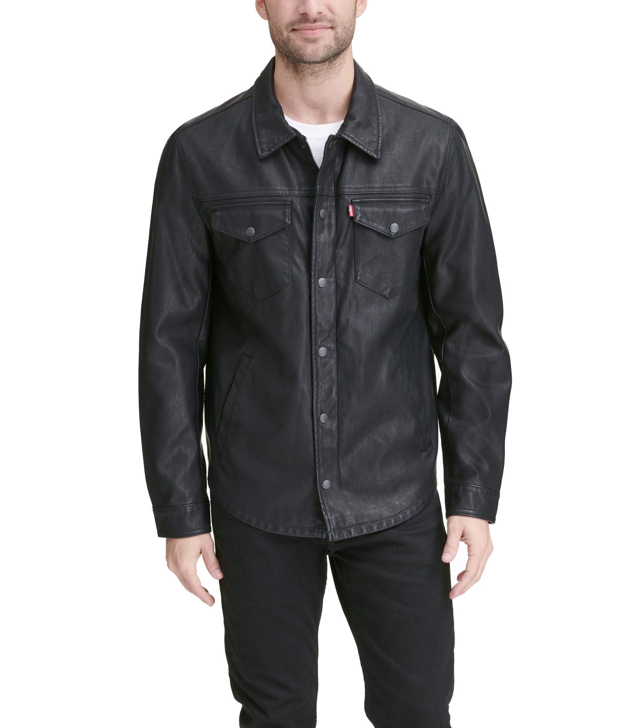 Buy Levi's Men's Legacy Smooth Lamb Touch Faux Leather Shirt Jacket |  Fado168