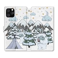 Wallet Case Replacement for iPhone 15 14 13 Pro Max 12 Mini 11 Xr Xs 10 X 8 7+ SE Flip Card Holder Yeti Himalayan Snap Snowy PU Leather Folio Mythical Creature Magnetic Winter Camp Cover