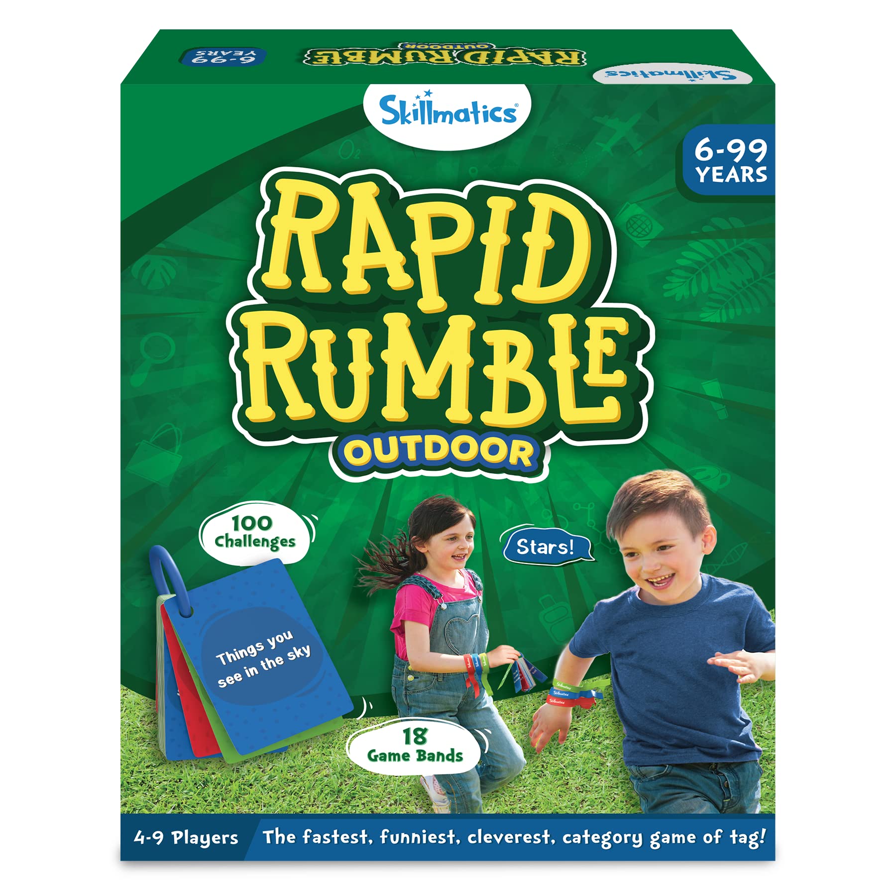 Skillmatics Rapid Rumble Outdoor Edition, Educational & Clever Category Game of Tag, Games for Kids, Teens & Adults