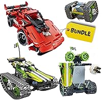 Remote Control Cars - Building Toys Bundle. Speed Racers and Track Racers Model Kit to Build. Birthday Gift for Boys Ages 7 8 9 10 11 12 Years Old. Cool Engineering STEM Project Idea for Kids