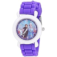 Frozen Kids' Plastic Time Teacher Analog Quartz Silicone Strap Watch