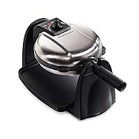 Flip Belgian Waffle Maker with Non-Stick Removable Plates, Browning Control, Drip Tray, Stainless Steel (26030)