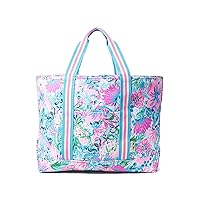 Lilly Pulitzer Mercato Tote for Women - Floral Inspired Design with Zip Closure, Chic, and Stylish Beach Tote