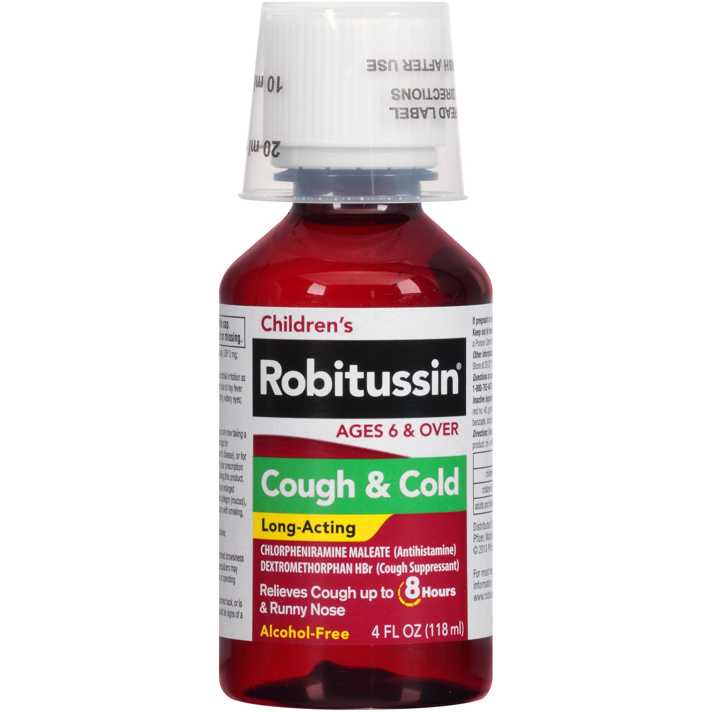 Robitussin Children's Long-Acting Cough and Cold Medicine for Kids, Fruit Punch Flavor - 4 Fl Oz Bottle (Pack of 3)